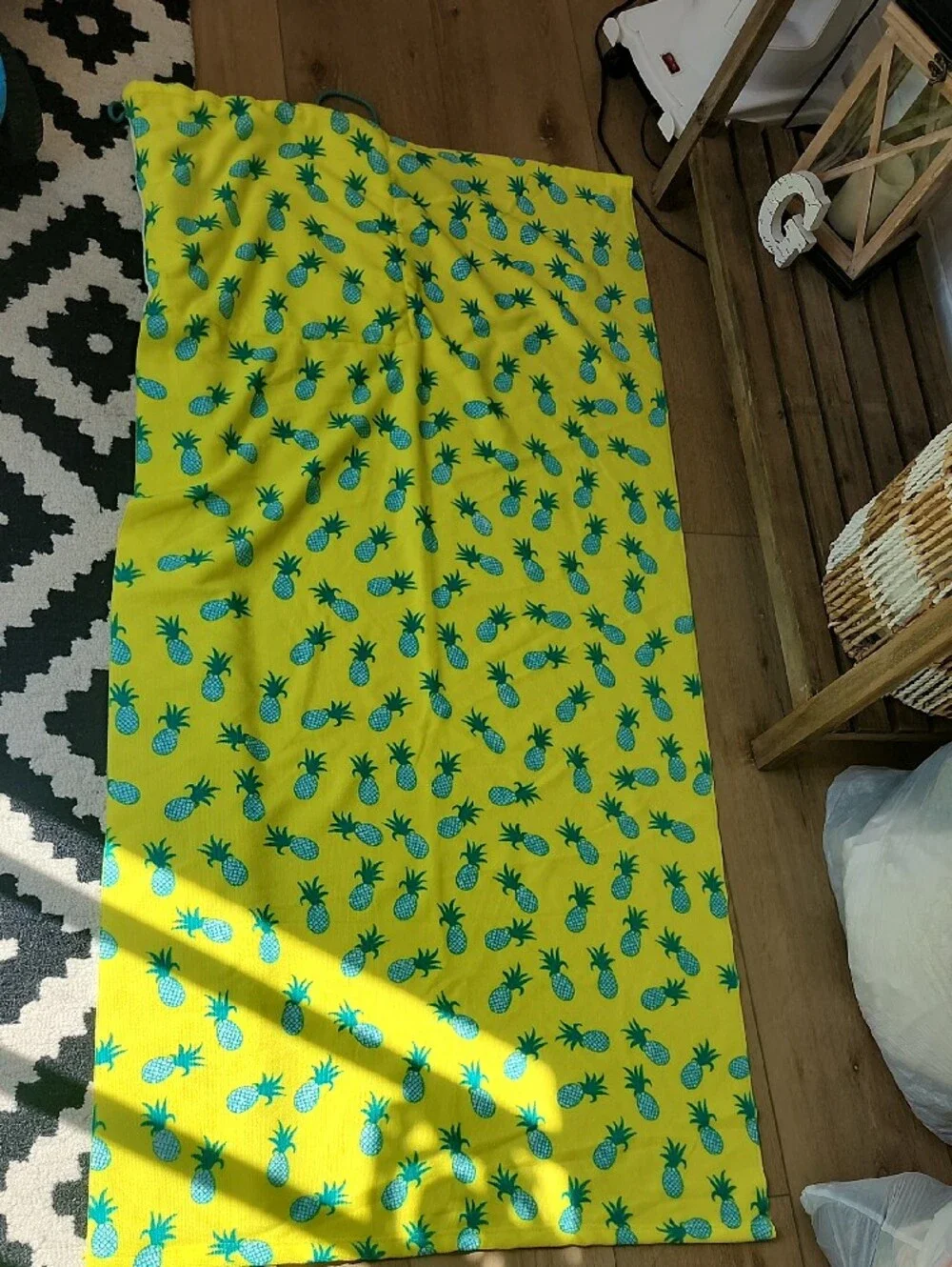 Pineapple Drawstring Backpack/beach Towel
